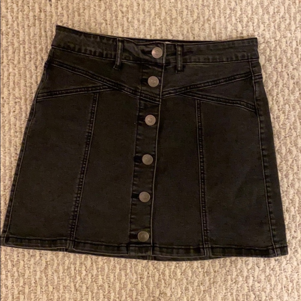 jean mini skirt